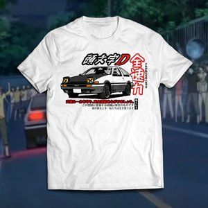 Japanese Inspired Vintage Initial D Custom Artwork Drifting AE89 Car Tee